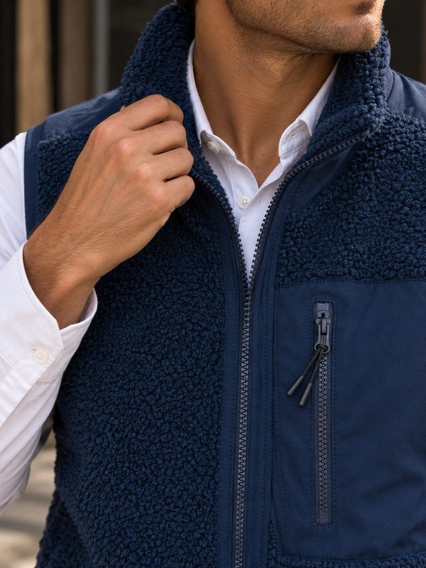 Sherpa Gilet - Olive The Lords Club Footwear