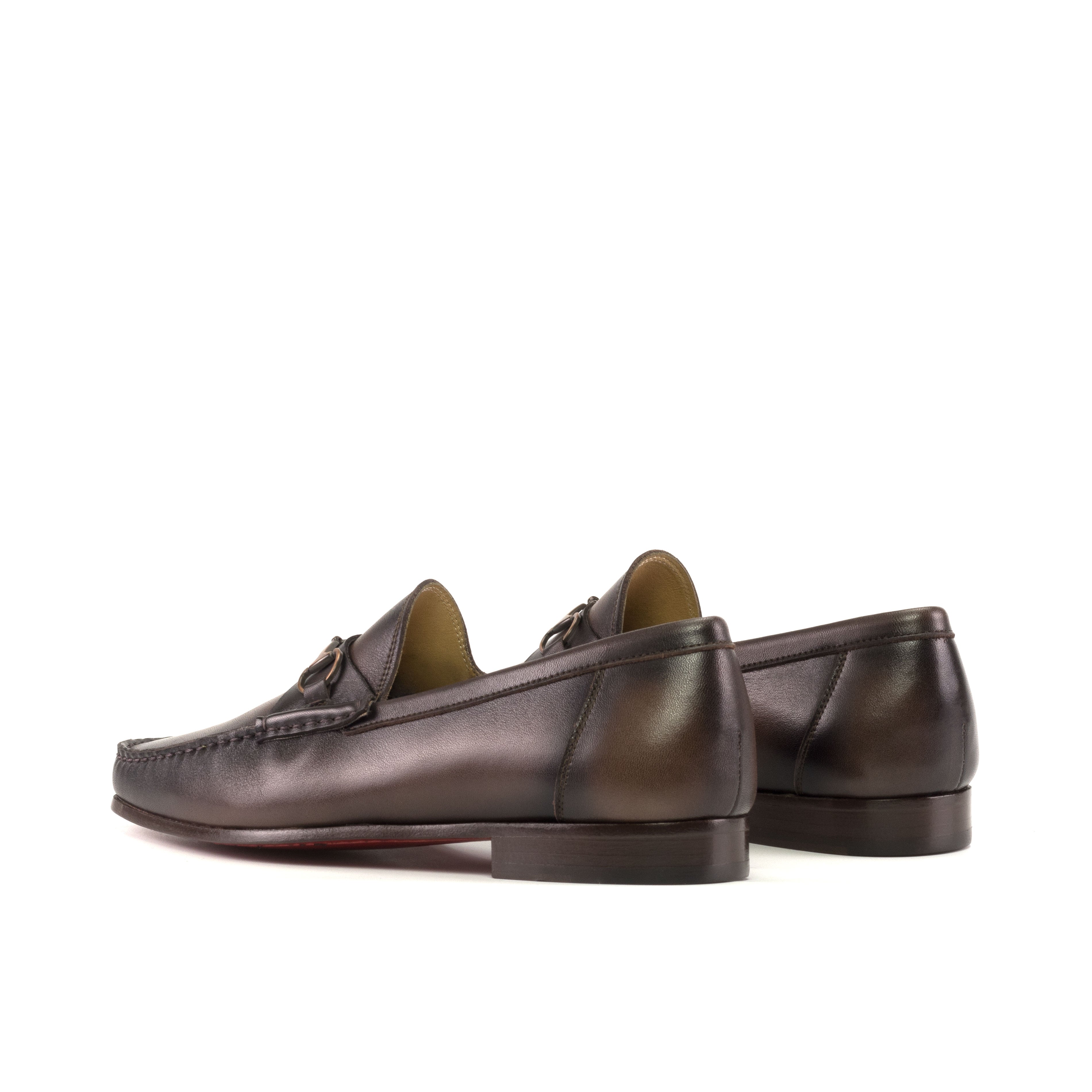 Horse-Bit Buckle Loafers - Dark Brown