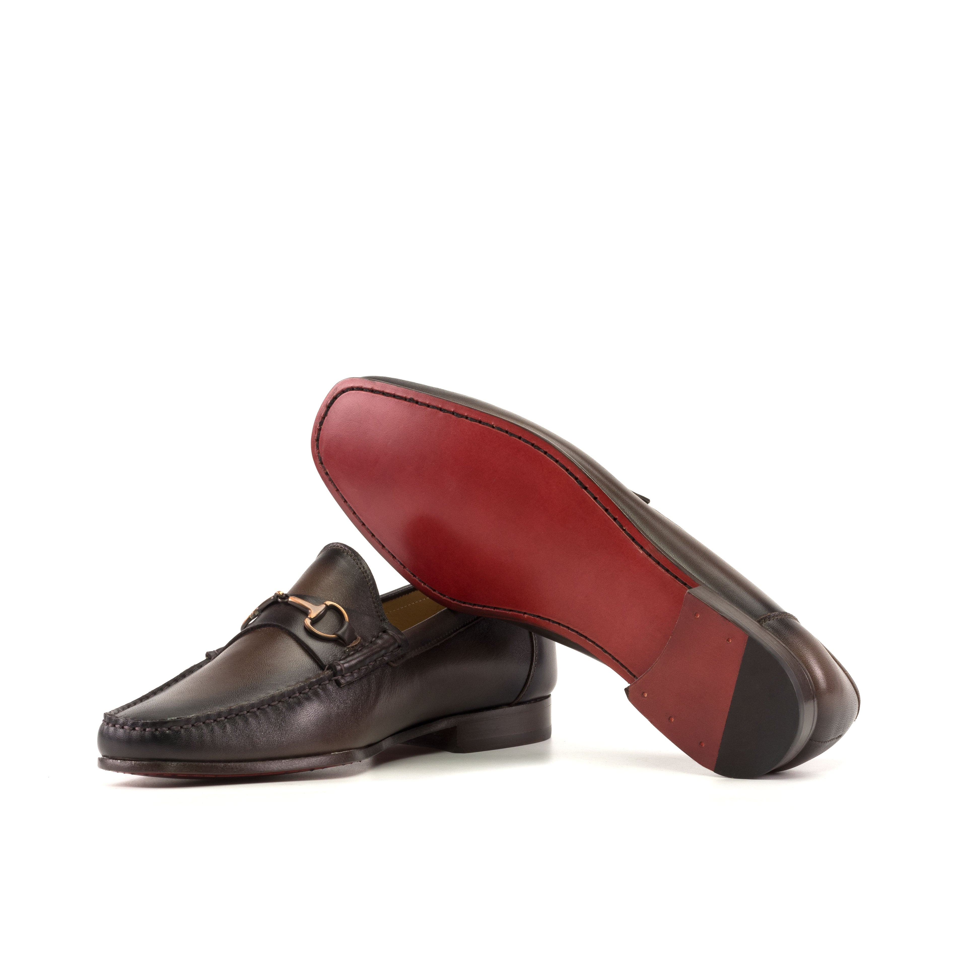 Horse-Bit Buckle Loafers - Dark Brown