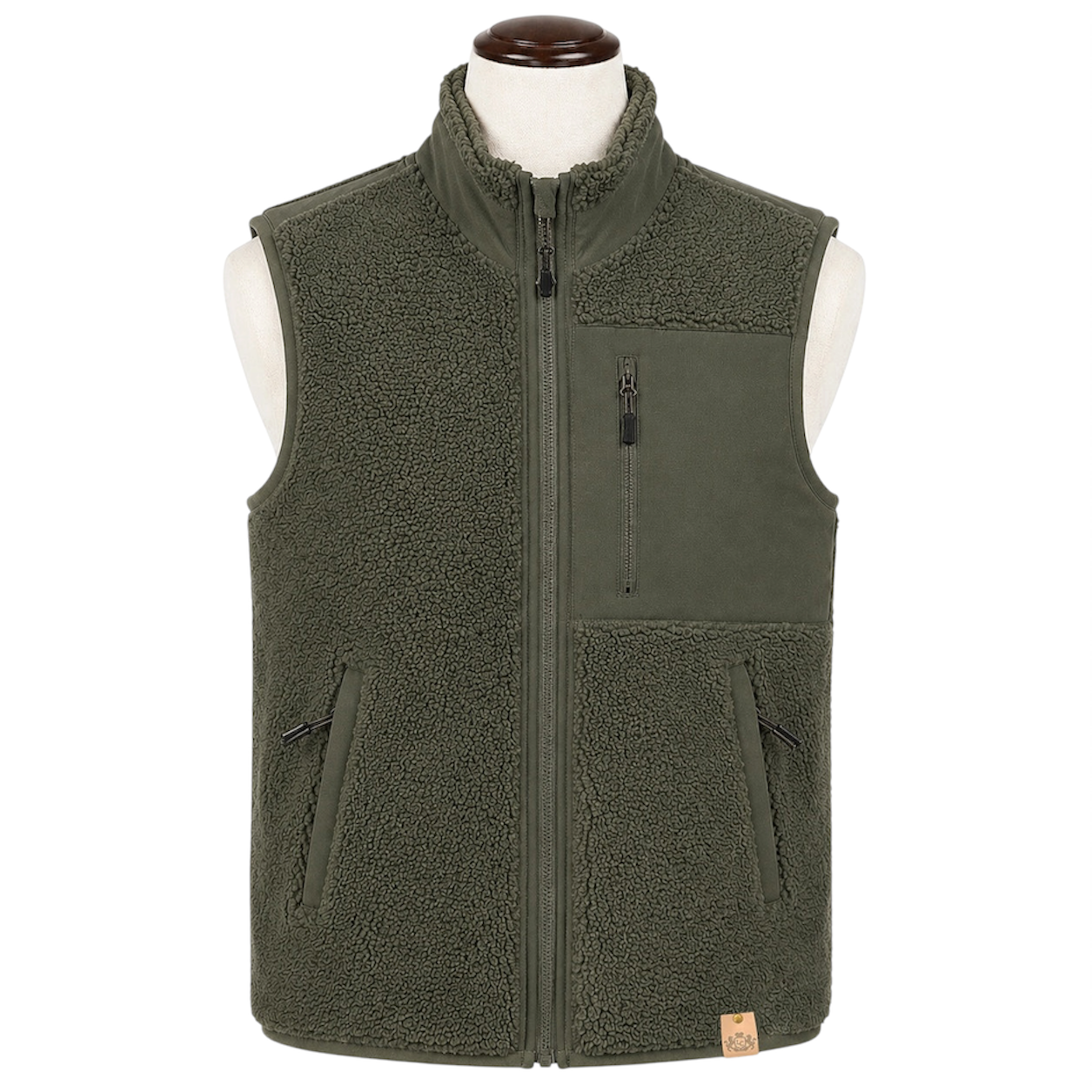 Sherpa Gilet - Olive The Lords Club Footwear