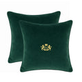 Lords Velvet Cushions Set Of 2 - Emerald Green The Lords Club Footwear