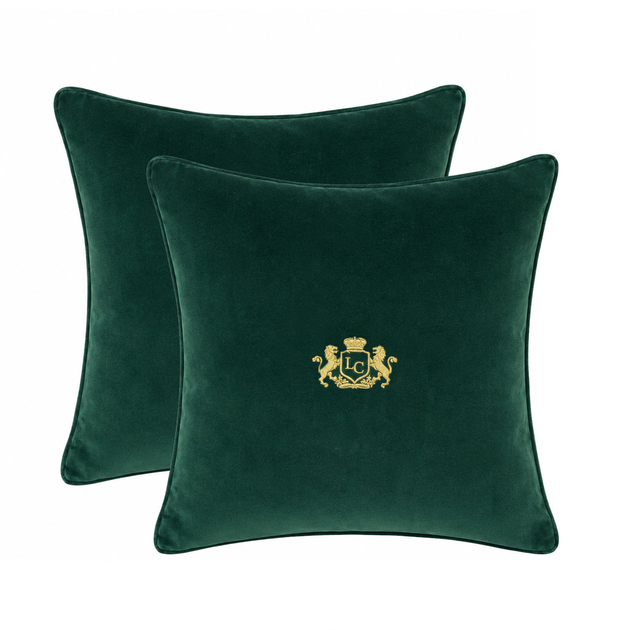Lords Velvet Cushions Set Of 2 - Emerald Green The Lords Club Footwear