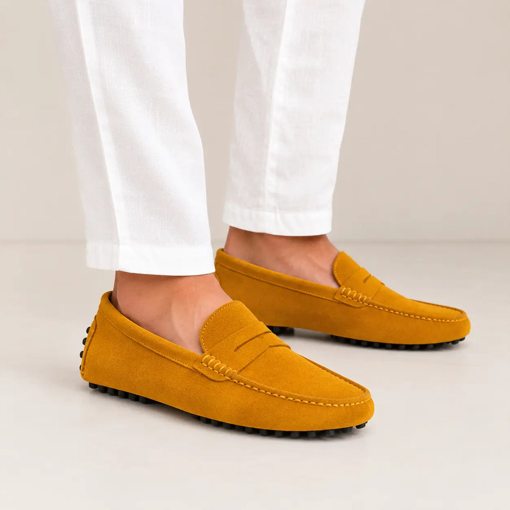 Lord London Penny Driving Loafers - Honey Yellow Lord