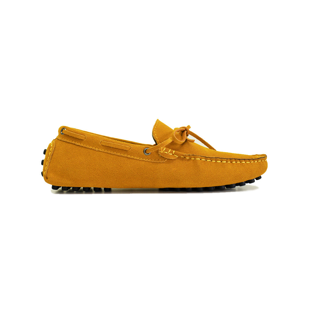 Yellow driving loafers