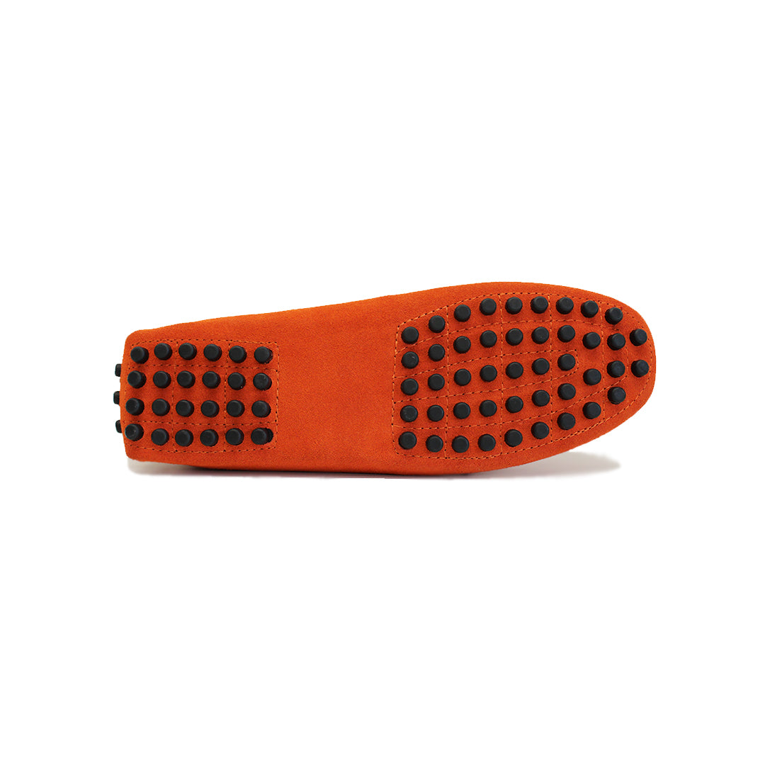 Lord London Penny Driving Loafers - Tiger Orange