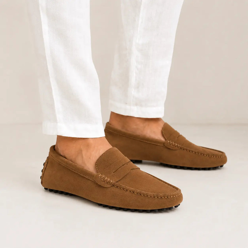 Lord London Penny Driving Loafers - Tan Lord