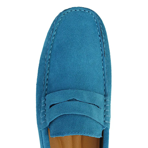 Lord London Penny Driving Loafers - Atlantis blue Lord