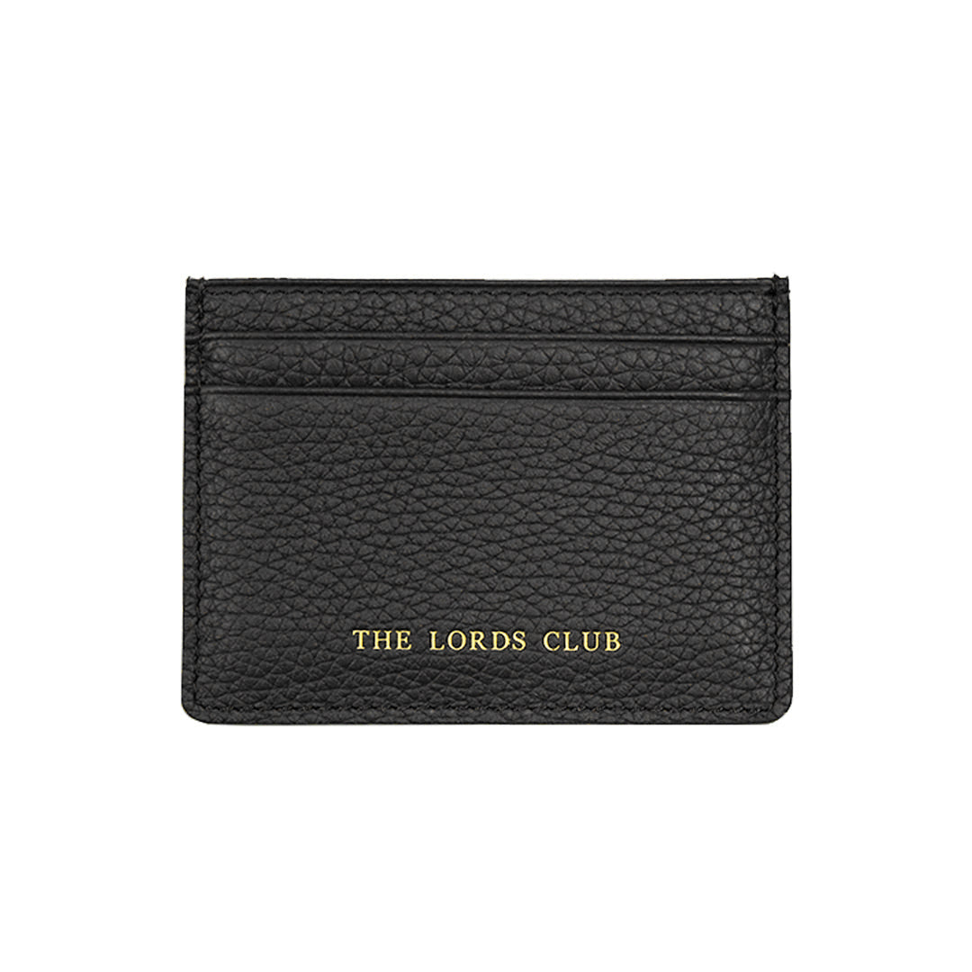 Personalised Card Holder - Black Grained Leather