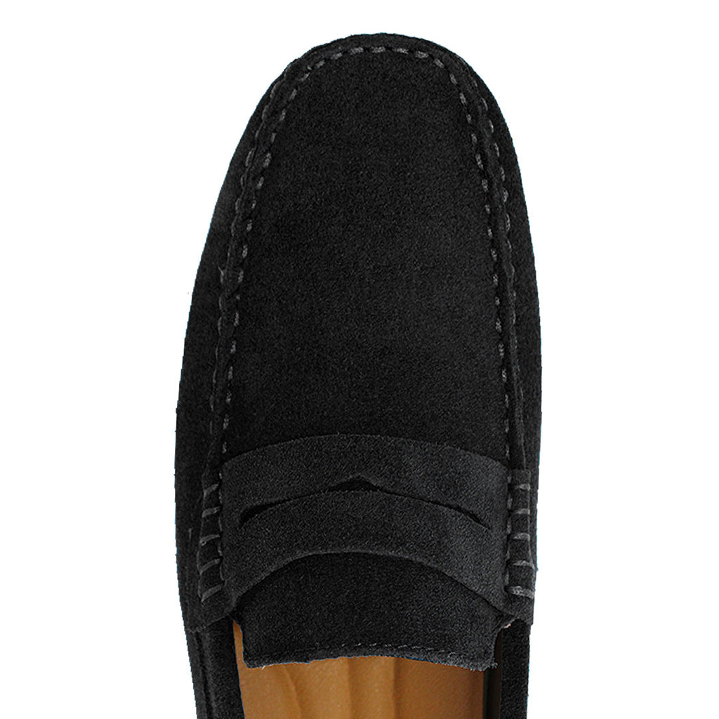 Lord London Penny Driving Loafers - Black