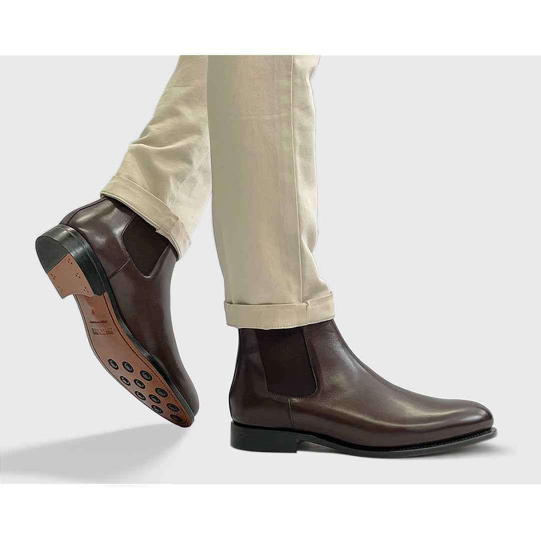 Lords Club Chelsea Boot - Chocolate Brown Luxe Calf