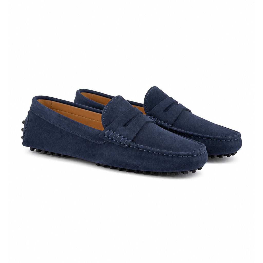 Lord London Penny Driving Loafers - Deep Sea Blue LORDS