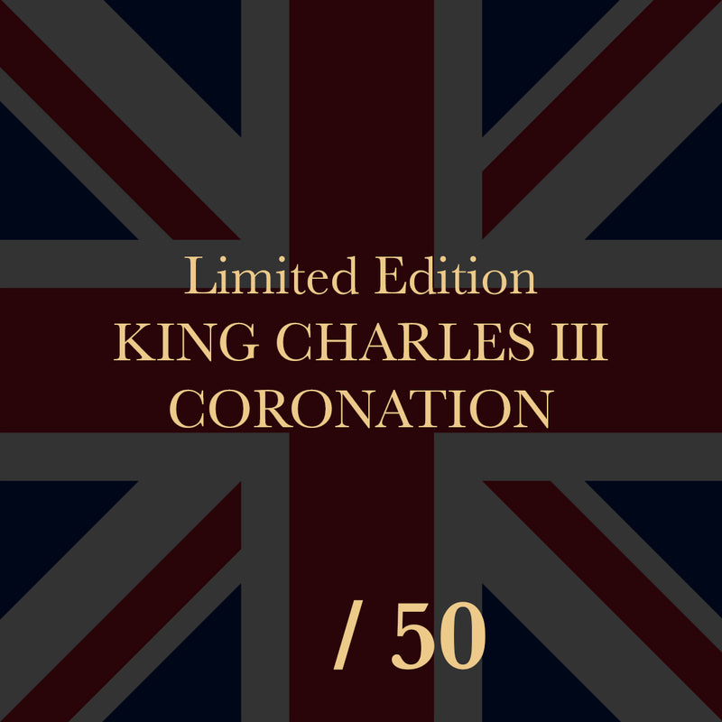 Limited Edition King Charles III Coronation Card Holder - Burgundy Croc Pattern
