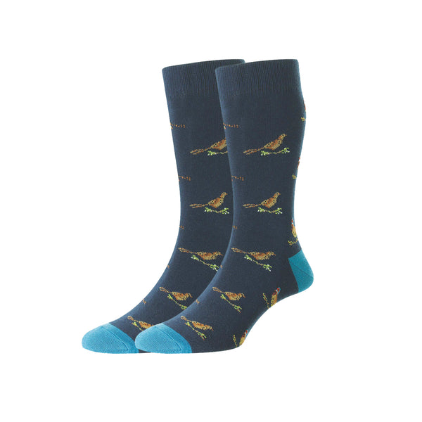 Pheasant Socks - Navy
