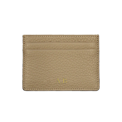 Personalised Card Holder - Parchemin Grained Leather