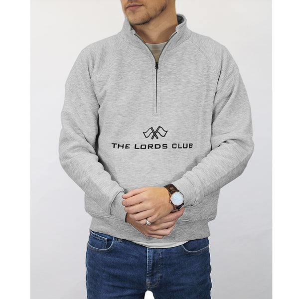 Lords Club Quarter Zip Sweatshirt - Grey