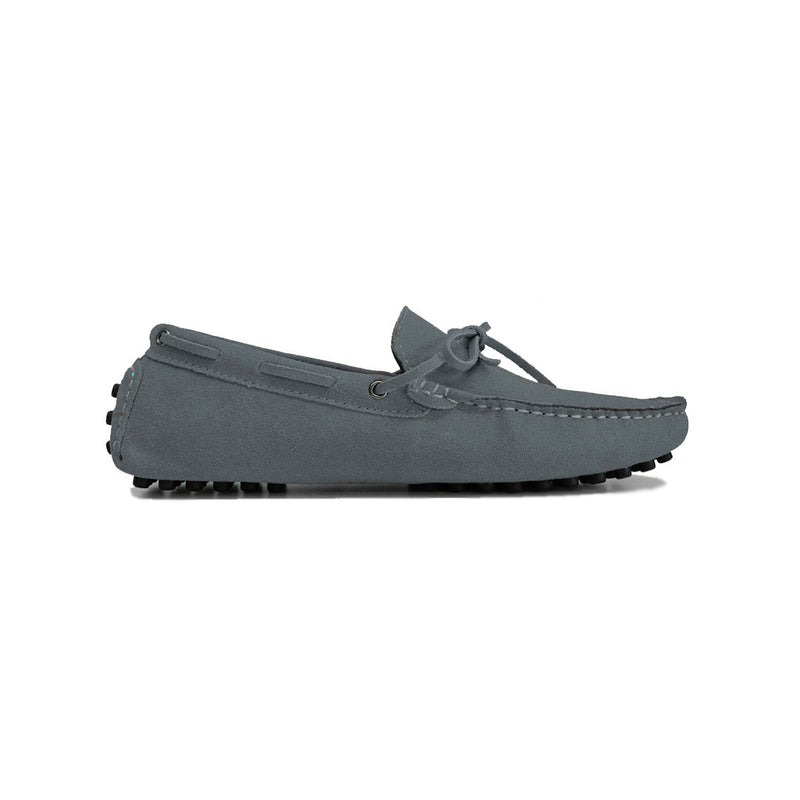 Grey driving loafers