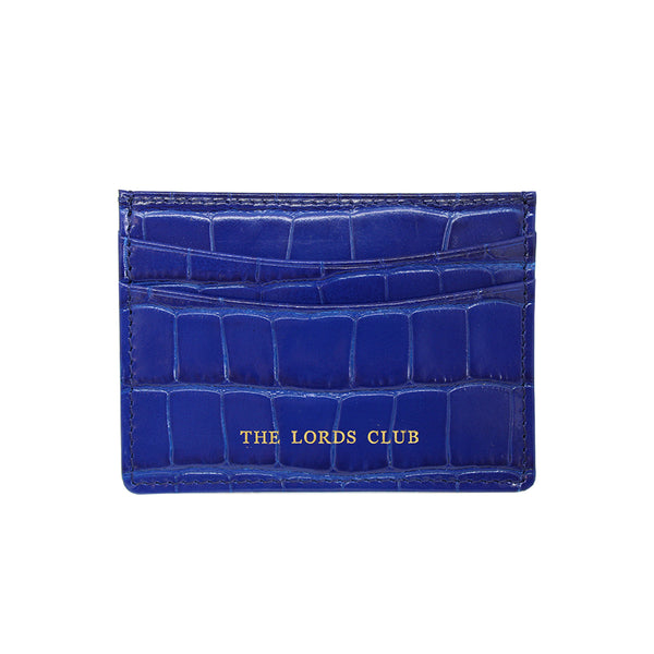Personalised Card Holder - Blue Croc Pattern