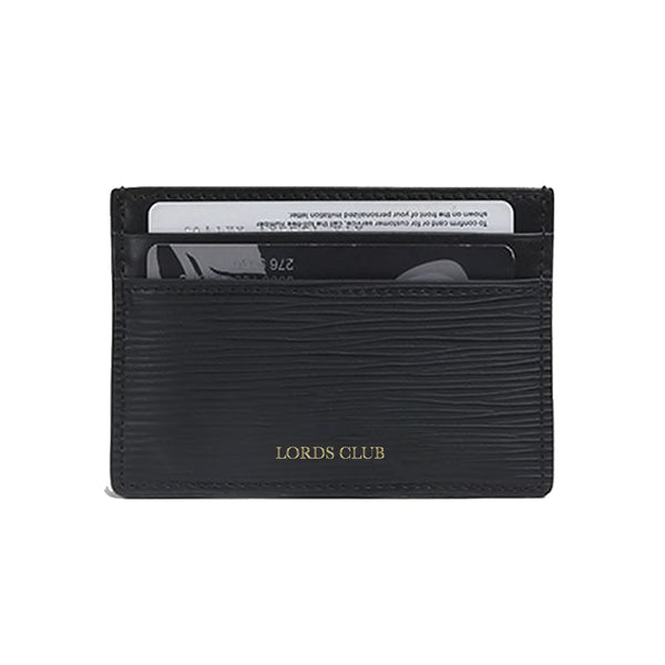 Personalised Card Holder Epi Leather - Black