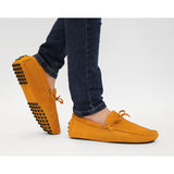 Yellow driving loafers