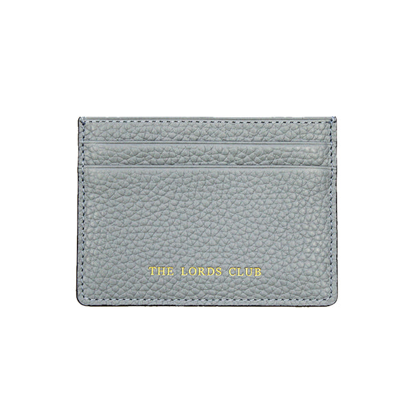 Personalised Card Holder - Powder Blue Grained Leather