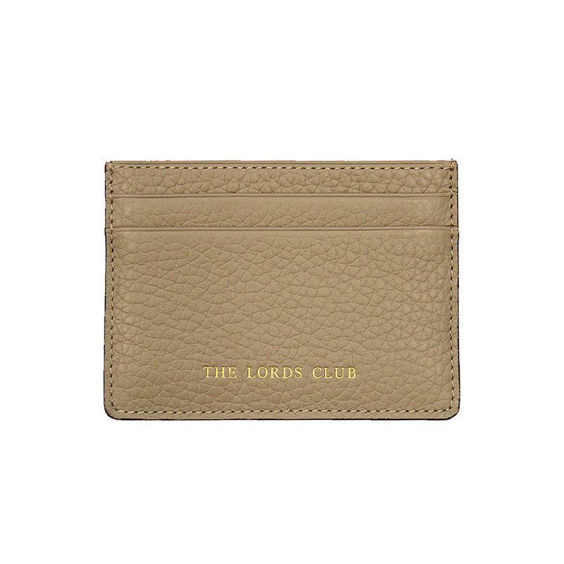 Personalised Card Holder - Taupe Grained Leather